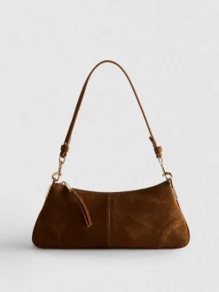 Bolso de hombro de antelina