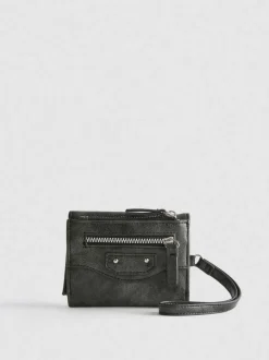 Bolso de mano con cremallera integral y muñequera
