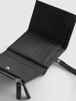 Bolso de mano con cremallera integral y muñequera