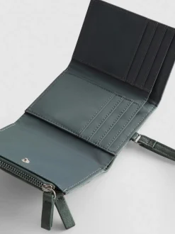 Bolso de mano con cremallera integral y muñequera