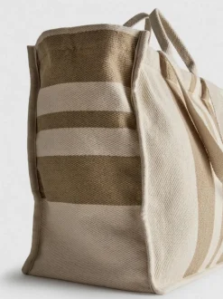 Bolso tote a rayas