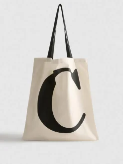 Bolso tote con inicial