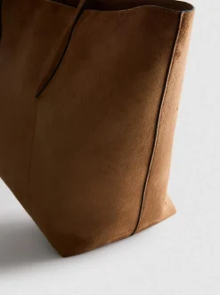 Bolso tote con paneles de antelina