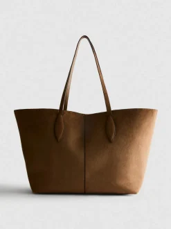 Bolso tote con paneles de antelina