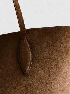 Bolso tote con paneles de antelina