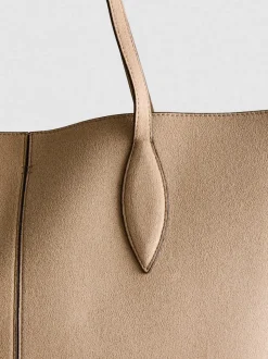 Bolso tote con paneles de antelina