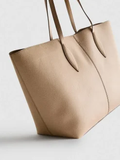 Bolso tote con paneles de antelina