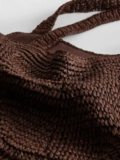 Bolso tote de hombro tejido
