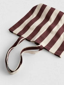 Bolso tote de lona a rayas