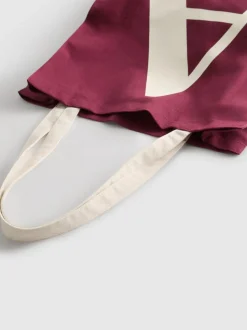 Bolso tote de lona con inicial