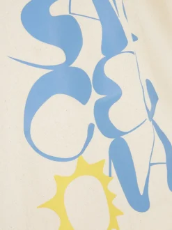 Bolso tote gráfico de algodón con diseño urbano