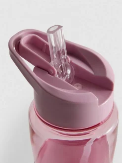 Botella de agua con pajita abatible