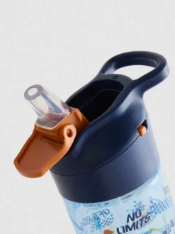 Botella de agua estampada con tapa abatible