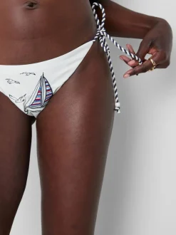 Braguita de bikini bordada con lazos laterales