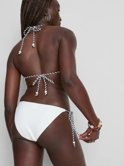 Braguita de bikini bordada con lazos laterales