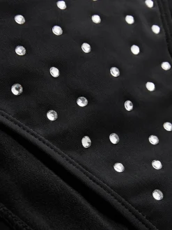 Braguitas de bikini con tachuelas de strass