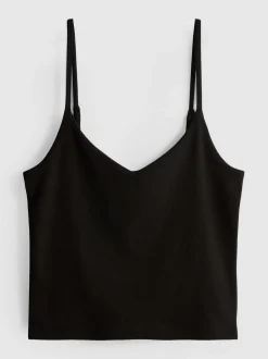 Bralette de algodón con cuello de pico