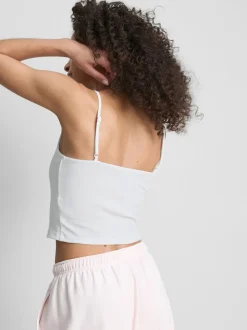 Bralette de algodón con cuello de pico