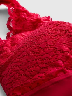 Bralette de encaje adaptable con escote profundo