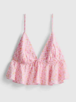 Bralette vaporoso a cuadros vichy