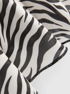 Bralette vaporoso con estampado de cebra