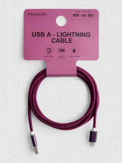 Cable trenzado de USB-A a Lightning de 2 m
