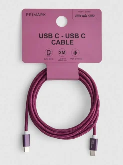 Cable trenzado de USB-C a USB-C de 2 m