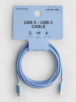 Cable trenzado de USB-C a USB-C de 2 m
