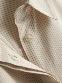 Camisa a rayas de popelina de algodón