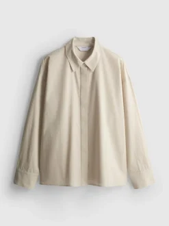 Camisa a rayas de popelina de algodón