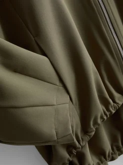 Camisa-chaqueta con cuello y cremallera integral
