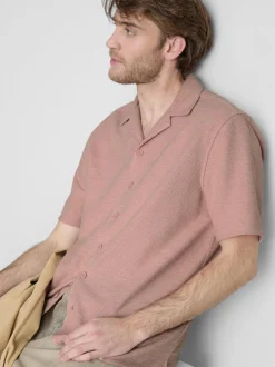 Camisa de manga corta con textura