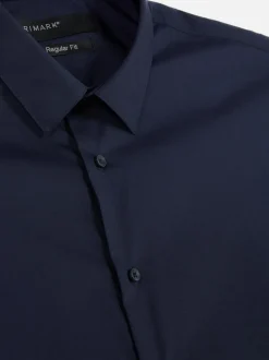 Camisa de manga larga de corte recto