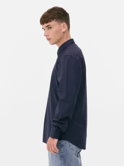 Camisa de manga larga de corte recto