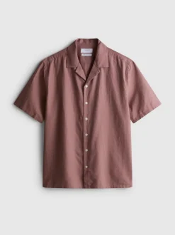 Camisa de manga larga en mezcla de lino