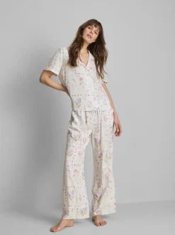 Camisa de pijama de manga corta con estampado floral