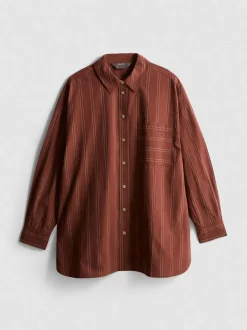 Camisa de rayas holgada de algodón