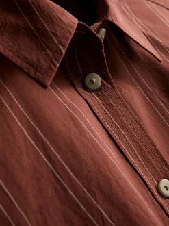 Camisa de rayas holgada de algodón