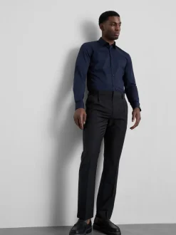 Camisa elástica entallada con botones