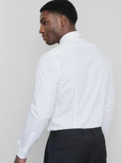 Camisa elástica entallada con botones