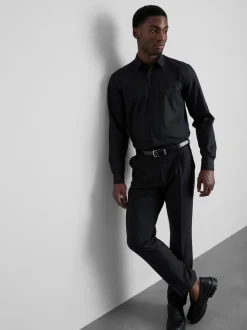 Camisa formal de manga larga y corte recto