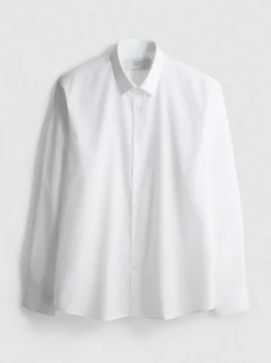 Camisa formal de manga larga y corte recto