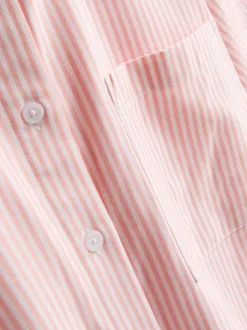Camisa Oxford corta de corte cuadrado de manga corta