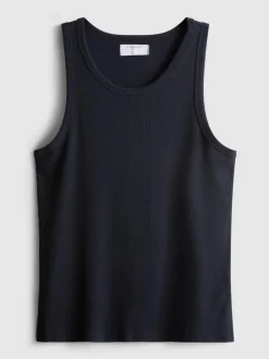 Camisa sin mangas de canalé