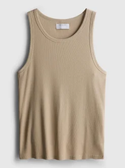 Camisa sin mangas de canalé