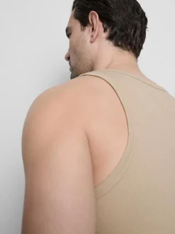 Camisa sin mangas de canalé