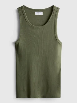 Camisa sin mangas de canalé