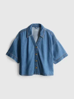 Camisa vaquera de manga corta