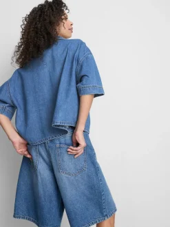 Camisa vaquera de manga corta