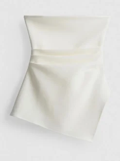 Camiseta bandeau asimétrica con mucho algodón